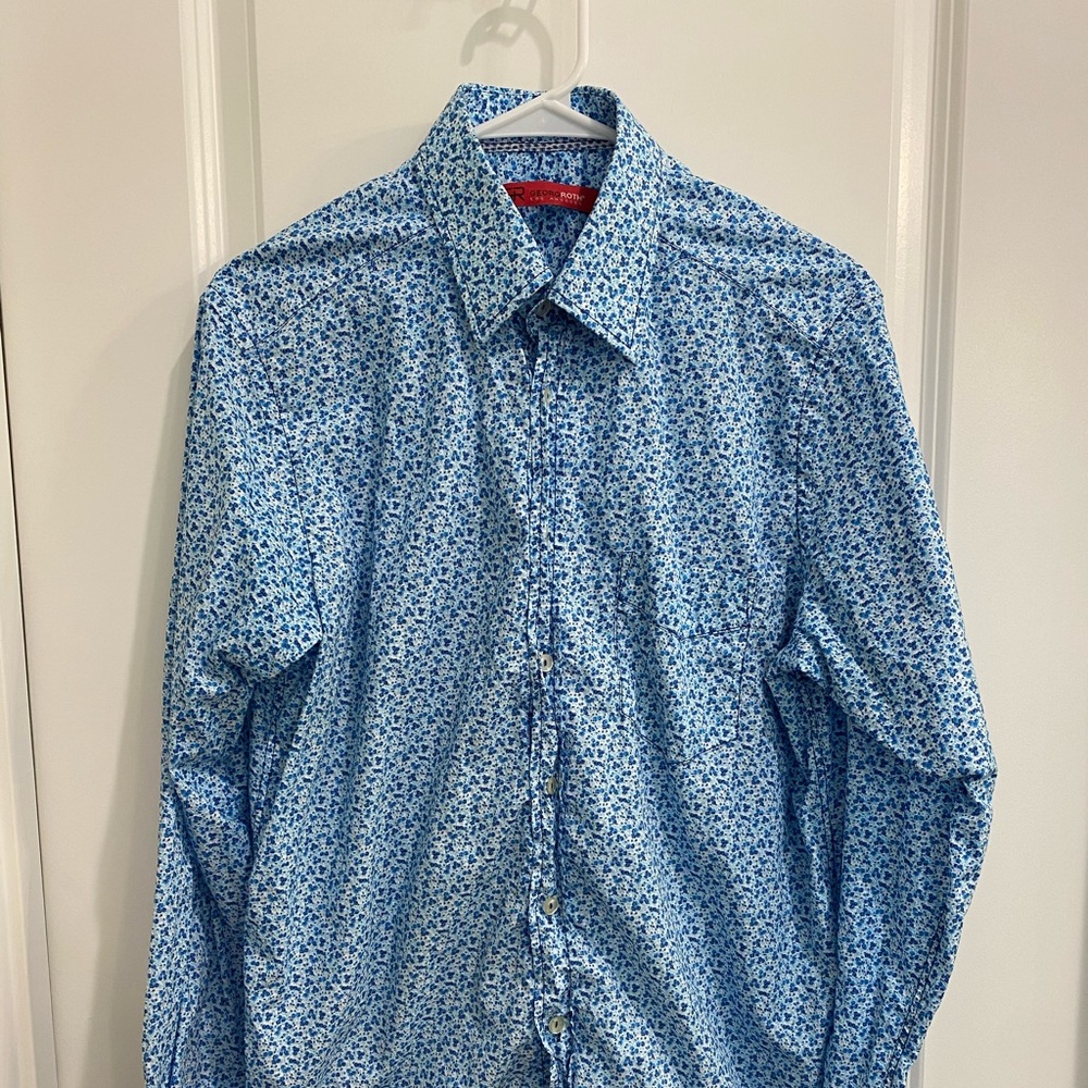 GeorgRoth a pop of blue button up